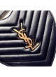 YSL VINYLE round camera bag in chevron-quilted grain de poudre embossed leather